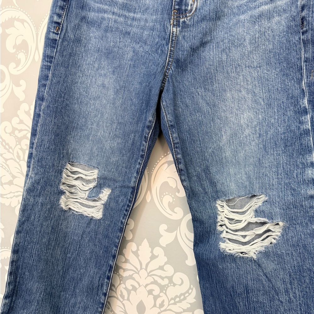 Torrid Distressed High Rise Stretch + Rigid Jeans - Picture 3 of 9